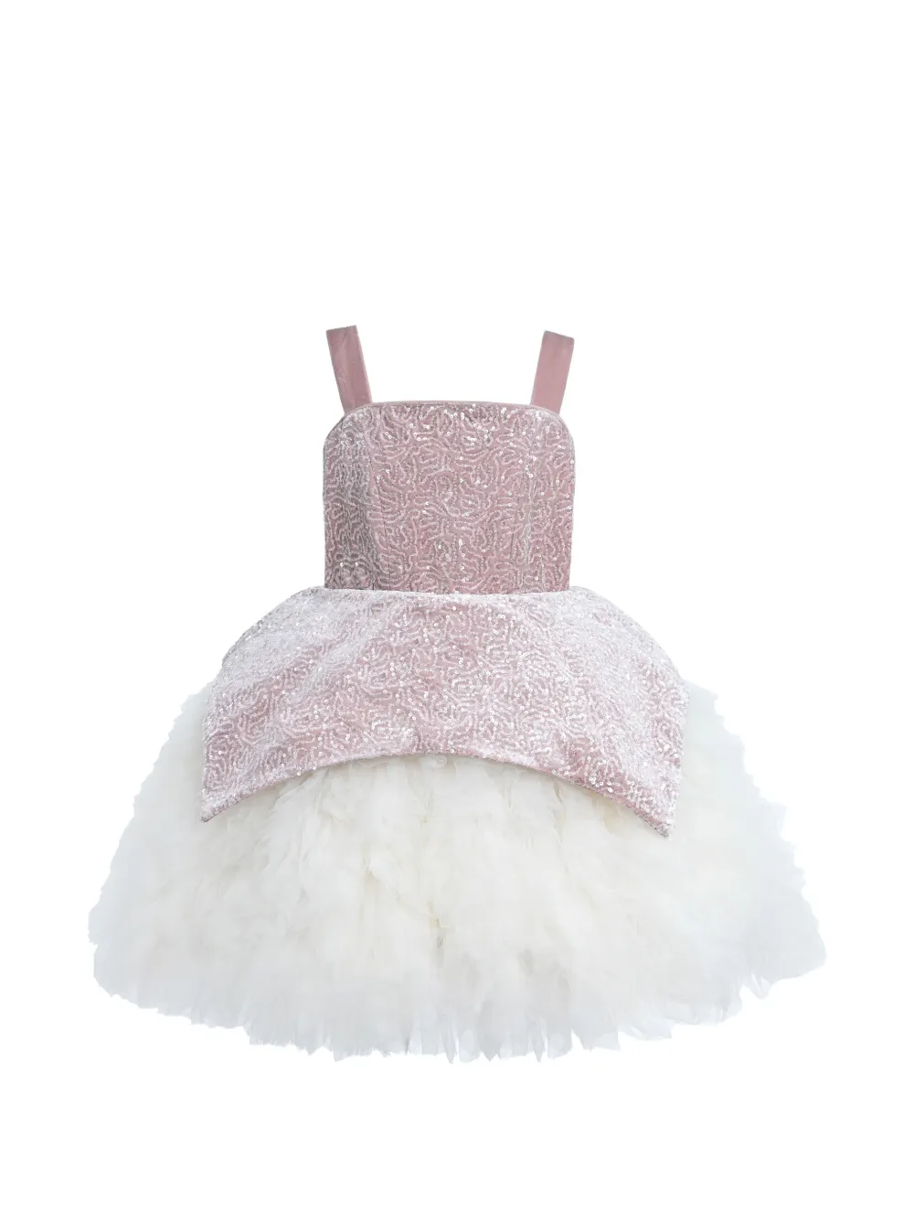 Tulleen Abito elegante smanicato - Bianco