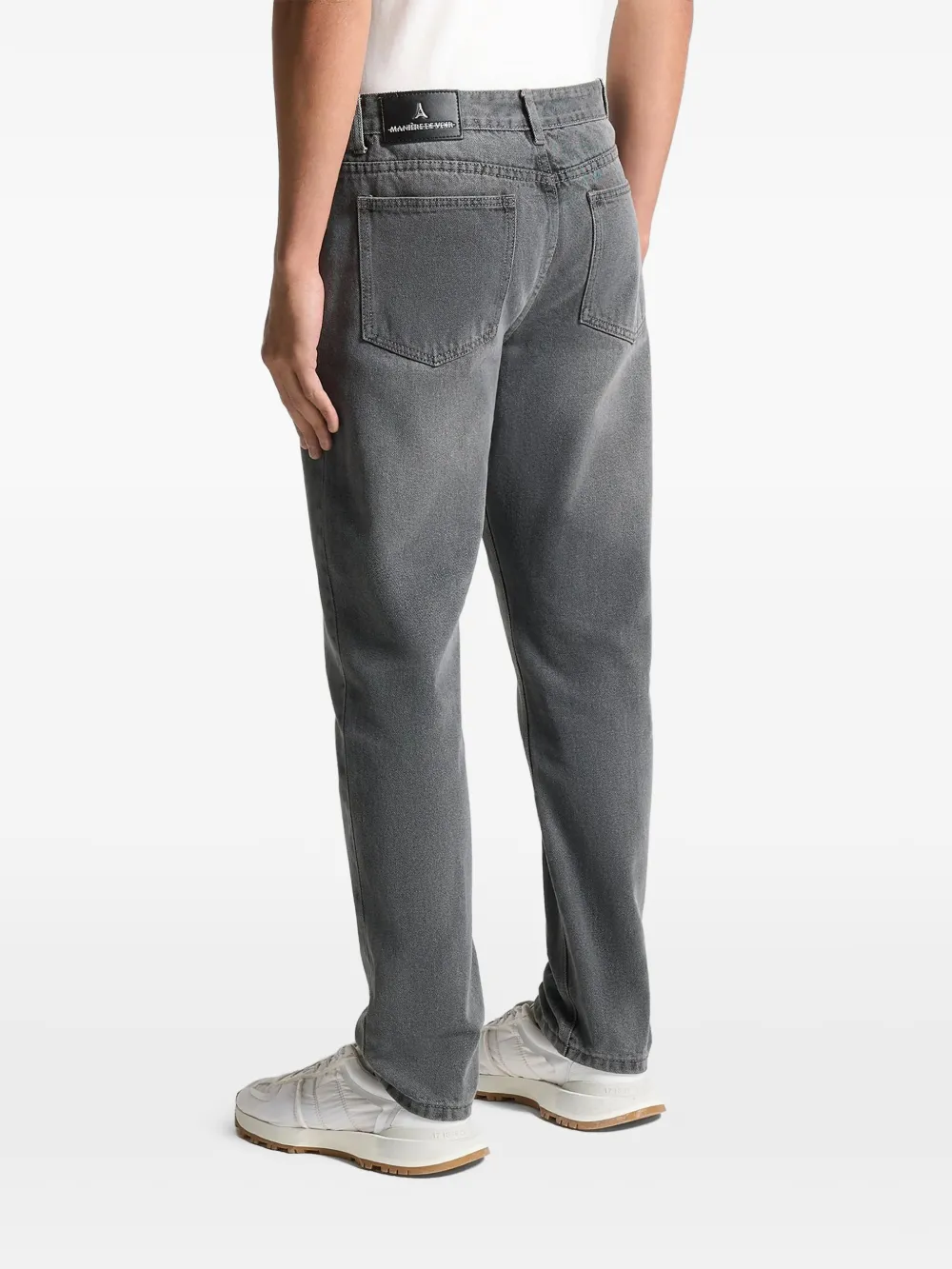 Manière De Voir curved-pocket regular jeans Grijs