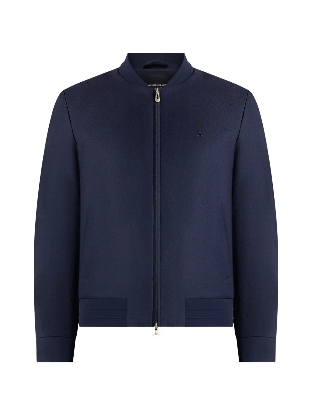 Manière De Voir Sami ribbed bomber jacket - Blu