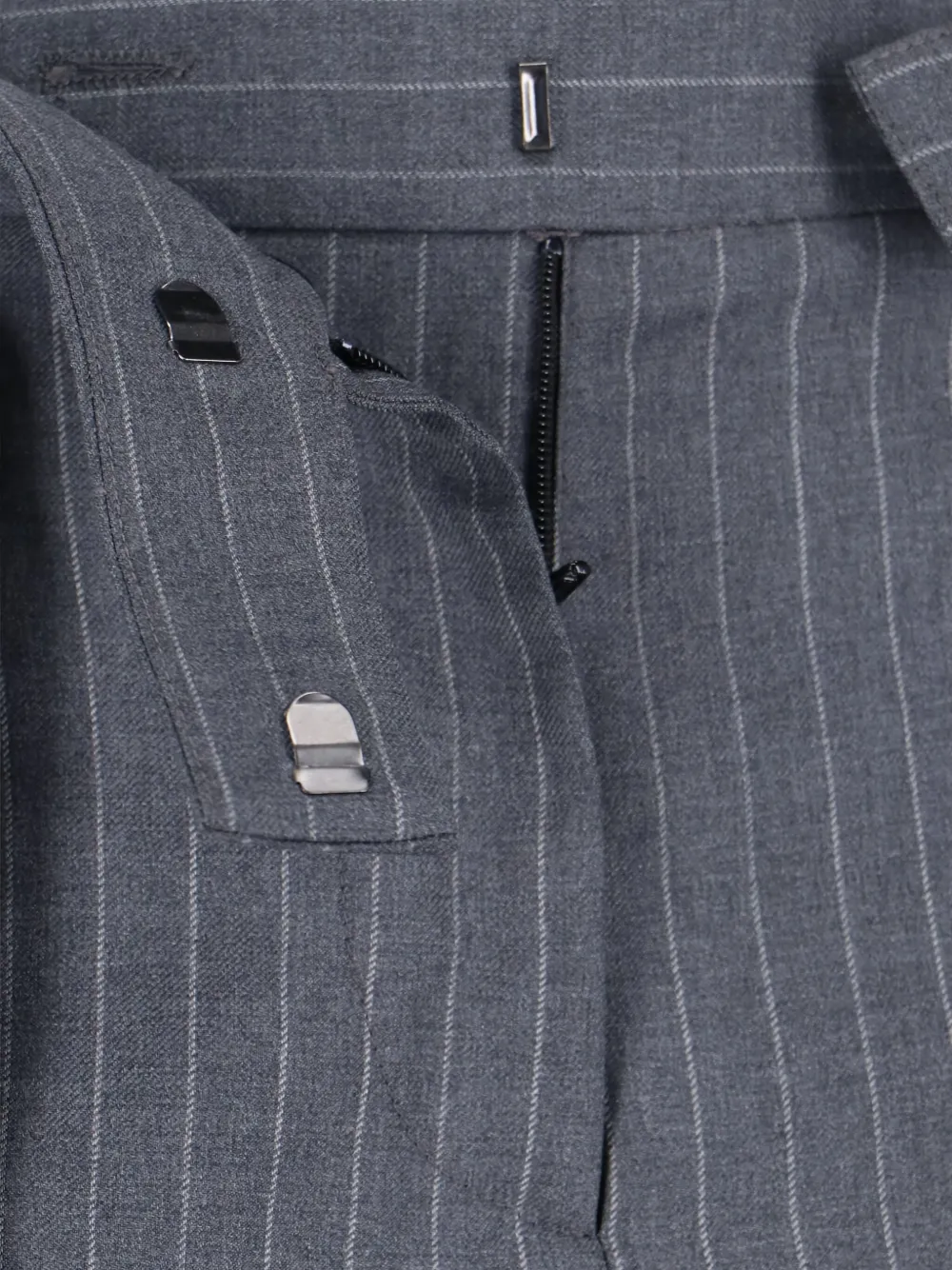 Eudon Choi Broek met krijtstreep Grijs