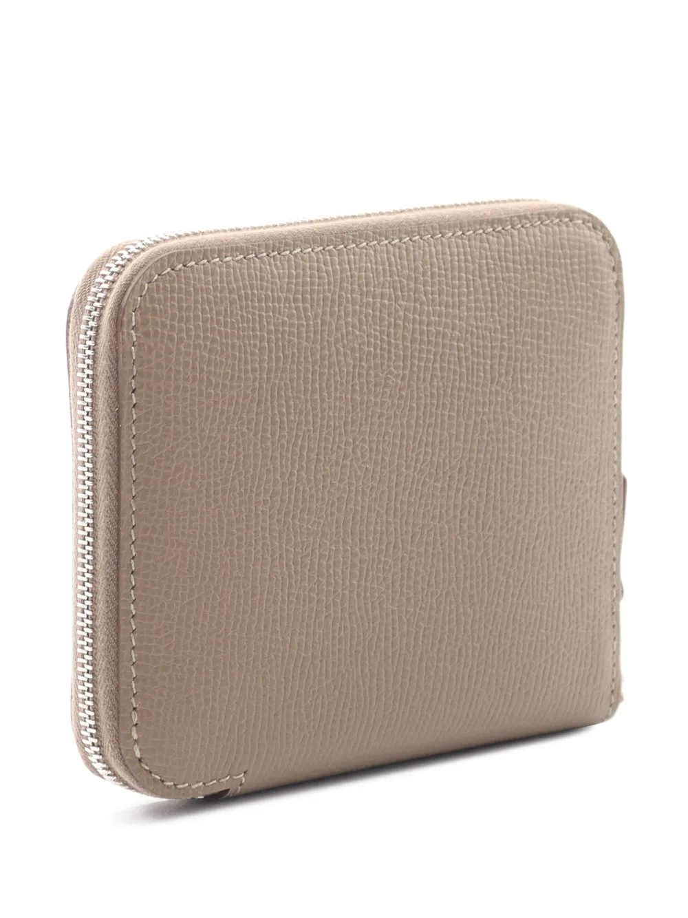 Pre-owned Hermes 2024 Epsom Azap Silk In Wallet Small Wallets In Brown