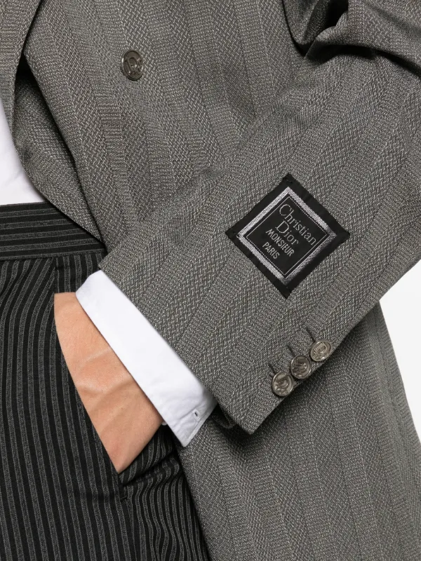 Christian Dior Pre-Owned 1990s striped-pattern double-breasted
