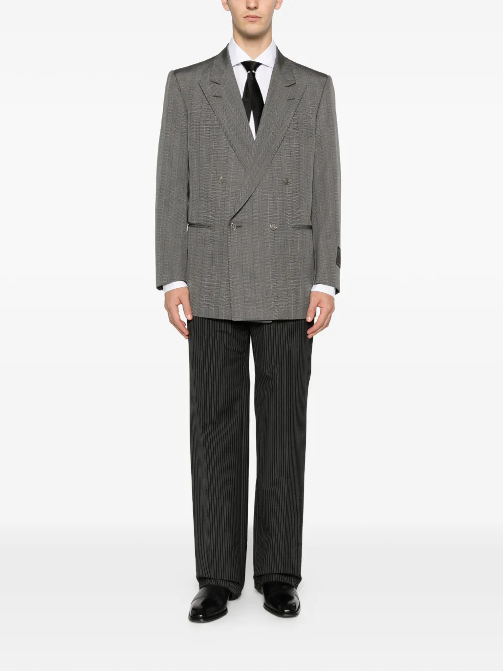 Christian Dior Pre-Owned 1990s striped-pattern double-breasted blazer | Image 2