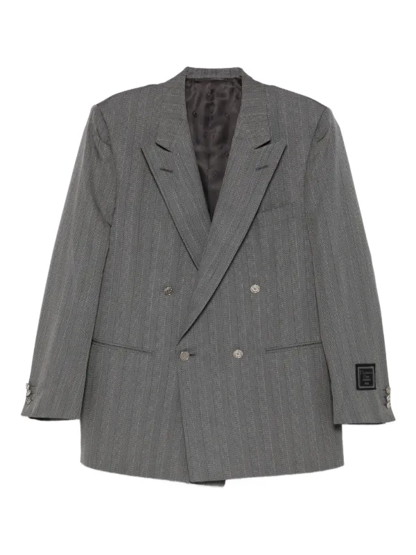 Christian Dior ストライプ柄ダブルセットスーツ グレー/TW366 32700688_63118443_600.jpg