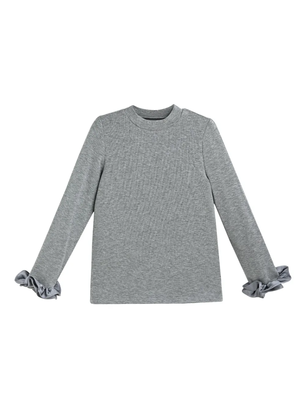 Tulleen ruffle-cuffs top | gris | Image 1
