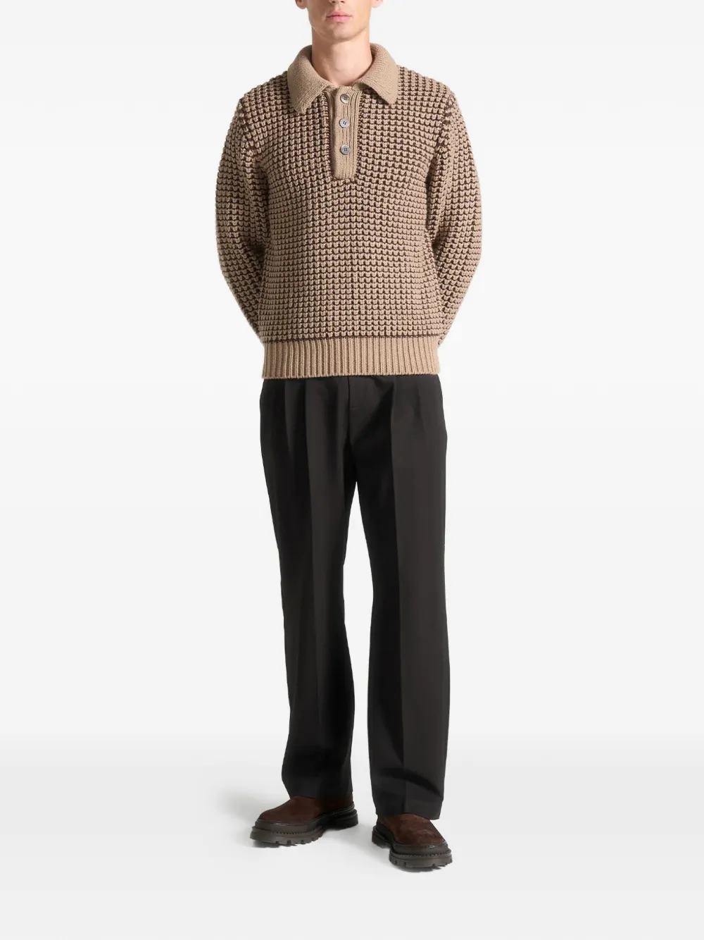 Manière De Voir long-sleeves polo sweater - Bruin