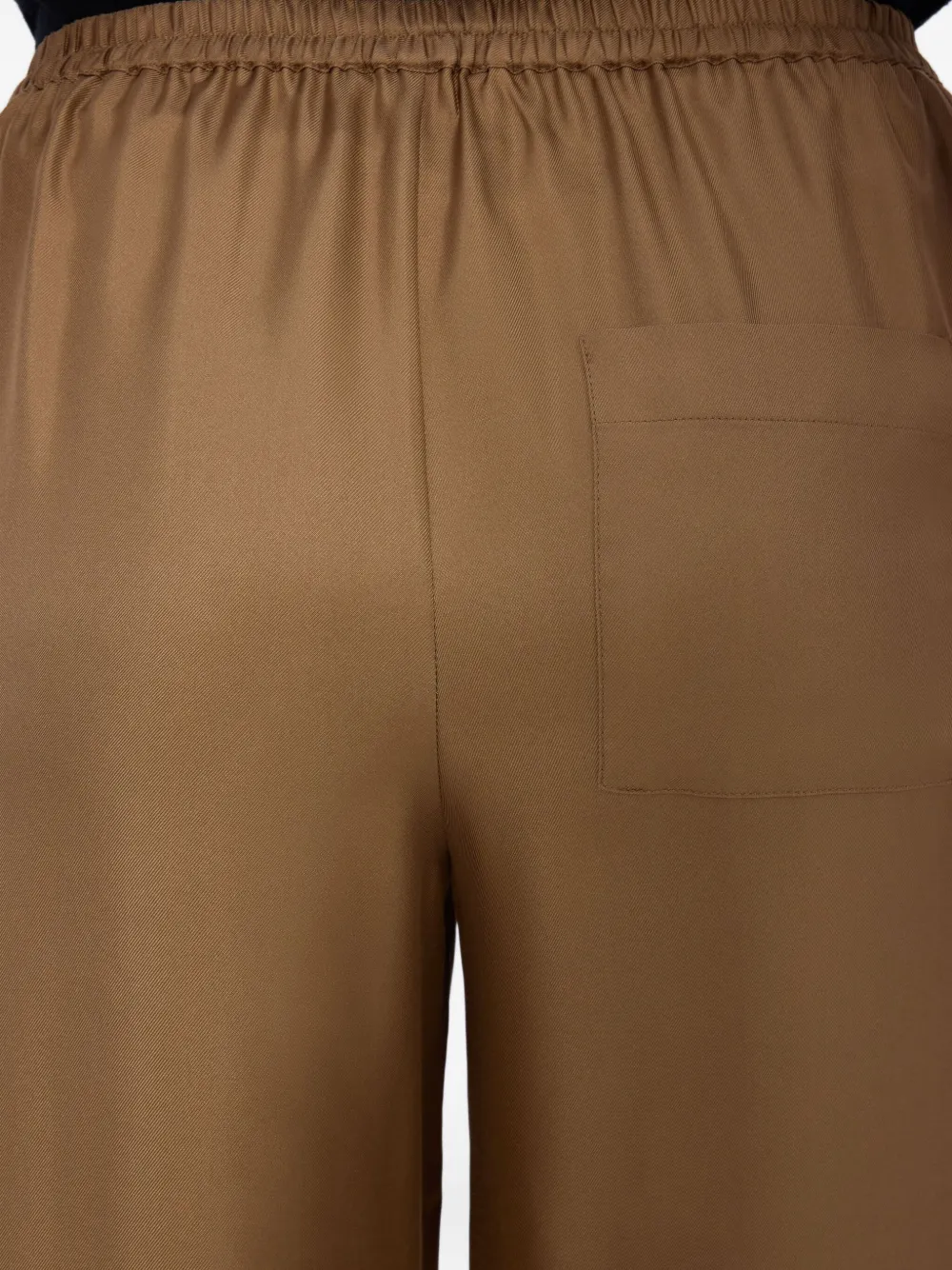 LouLou de Saison Alera Lds broek met elastische tailleband Bruin