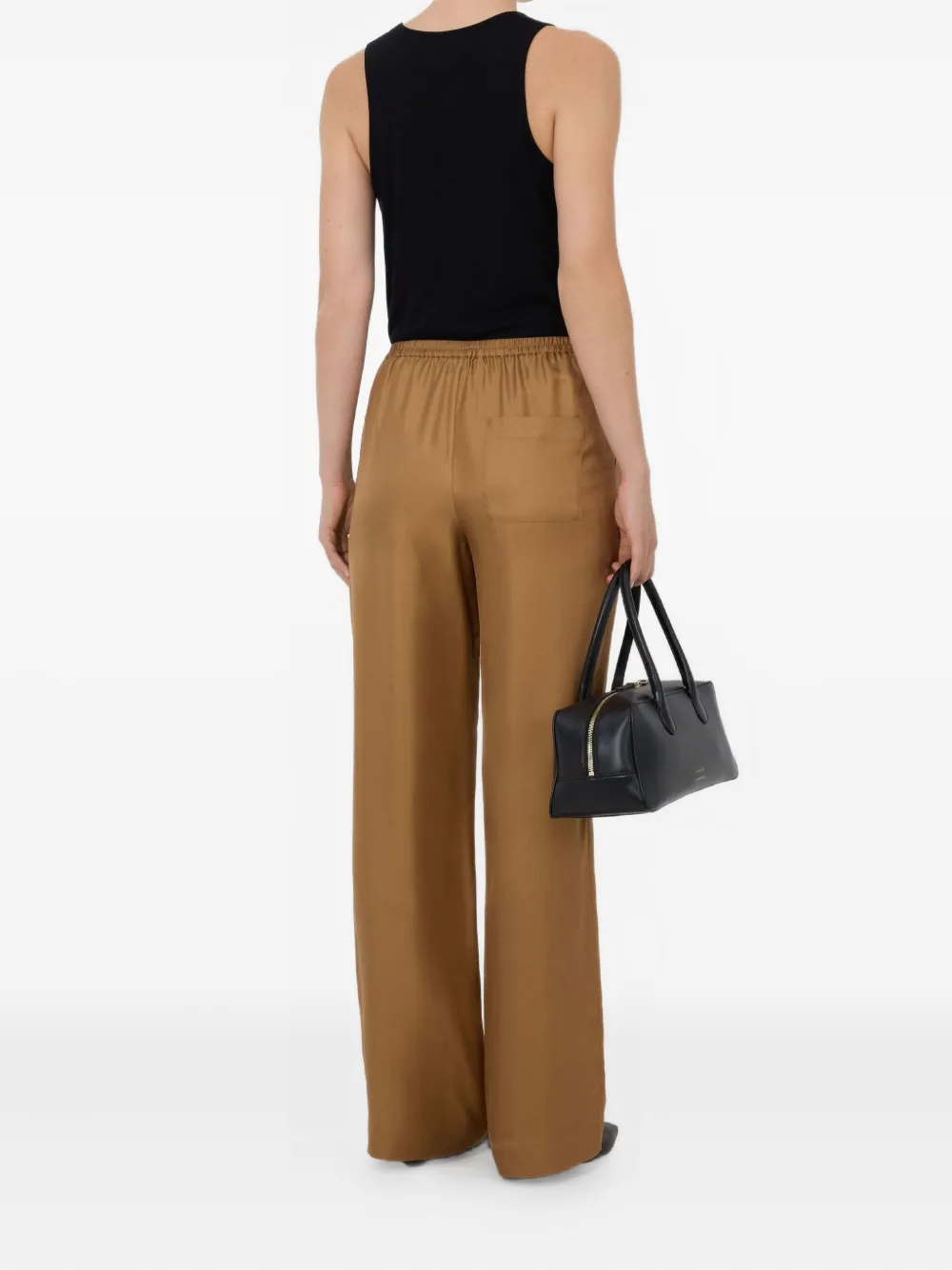 LouLou de Saison Alera Lds broek met elastische tailleband Bruin