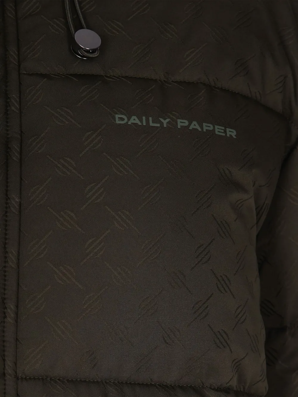 Daily Paper Giubbino Monogram Short Puffer Rosin Green In Green