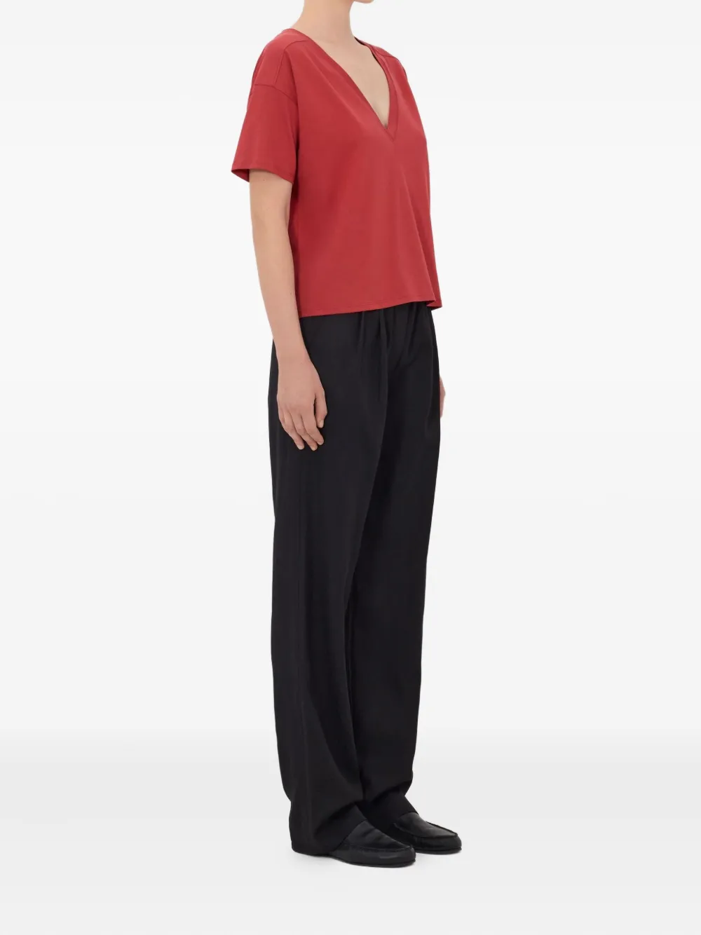 LouLou de Saison Faaa Lds T-shirt met V-hals Rood