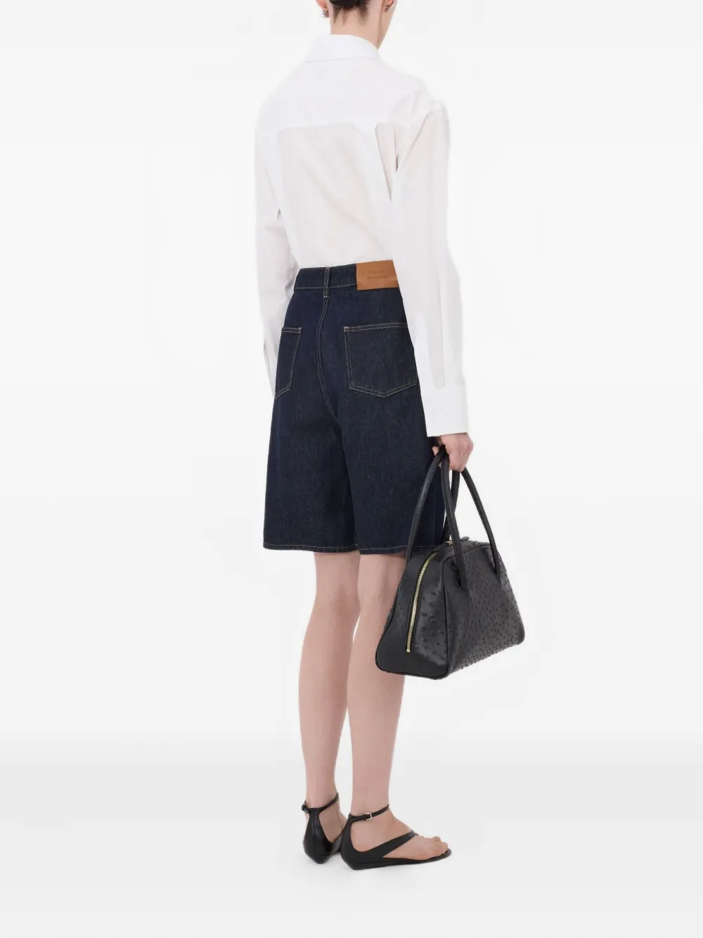 LouLou de Saison Isu Lds shorts met vijf zakken Blauw