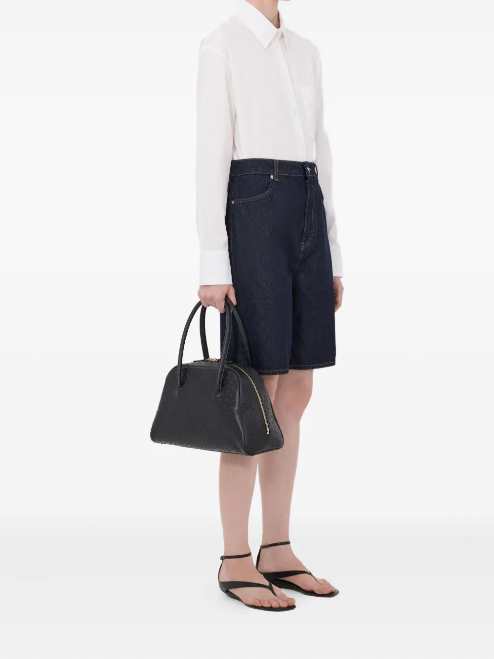 LouLou de Saison Isu Lds shorts met vijf zakken Blauw