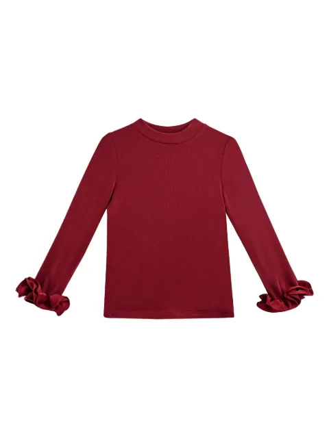 Tulleen ruffle-cuffs top