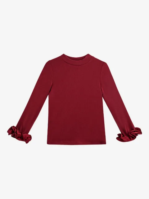 Tulleen ruffle-cuffs top