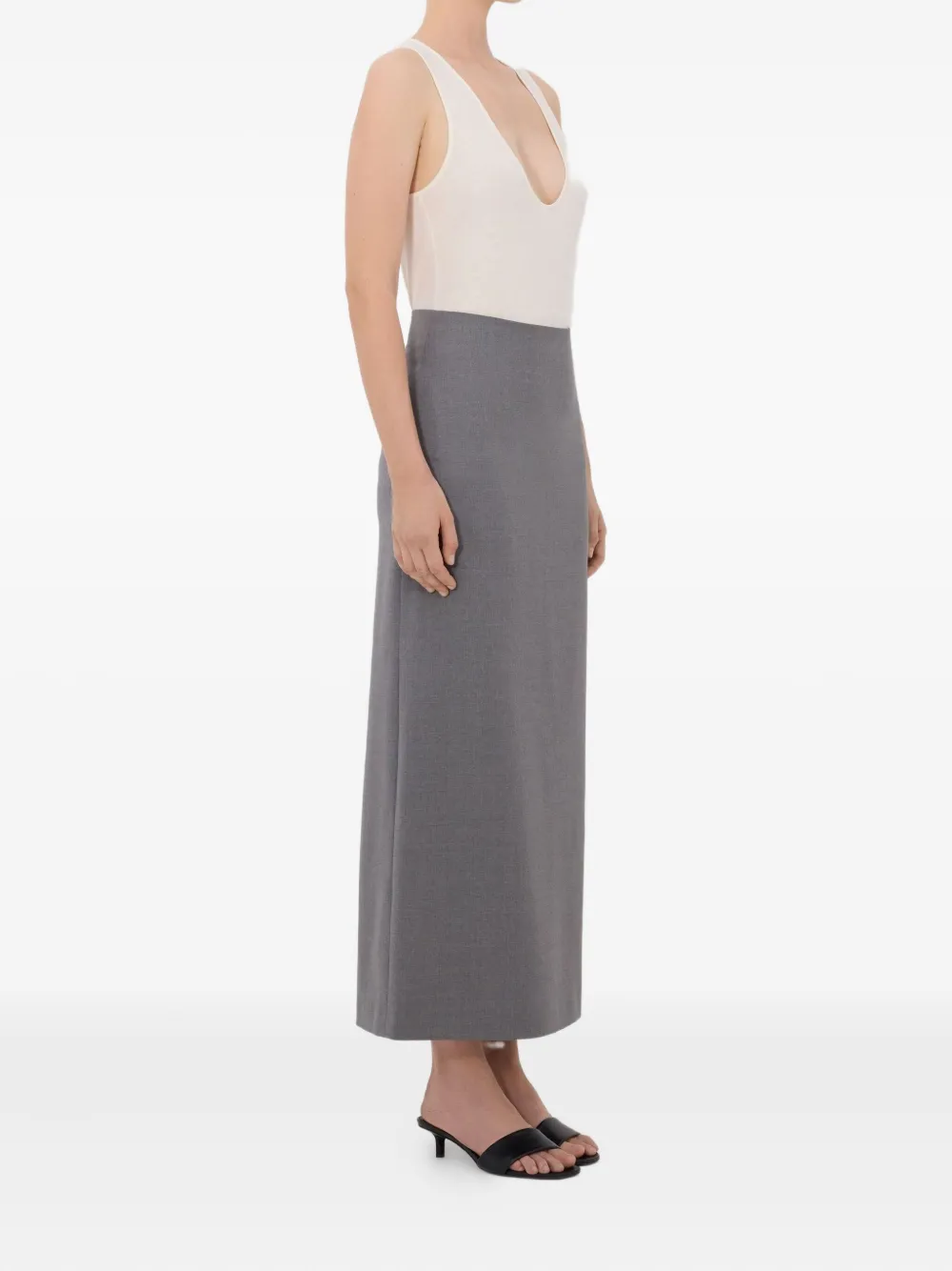  Loulou De Saison Samos Lds Vent Maxi Skirt - Grey 