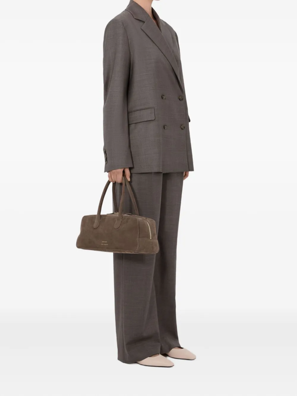 LouLou de Saison Donau Lds blazer met dubbele rij knopen Bruin