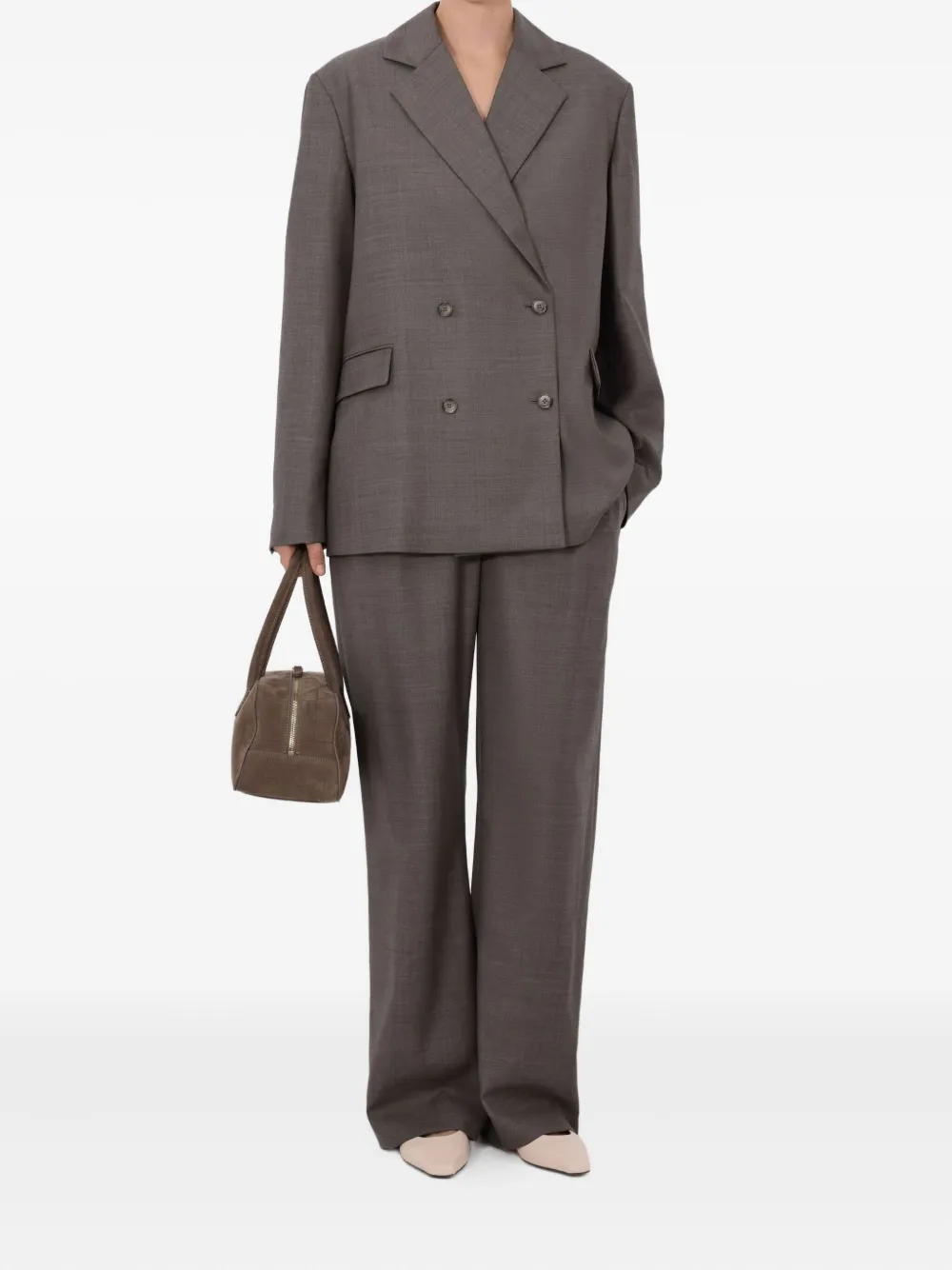LouLou de Saison Donau Lds blazer met dubbele rij knopen Bruin