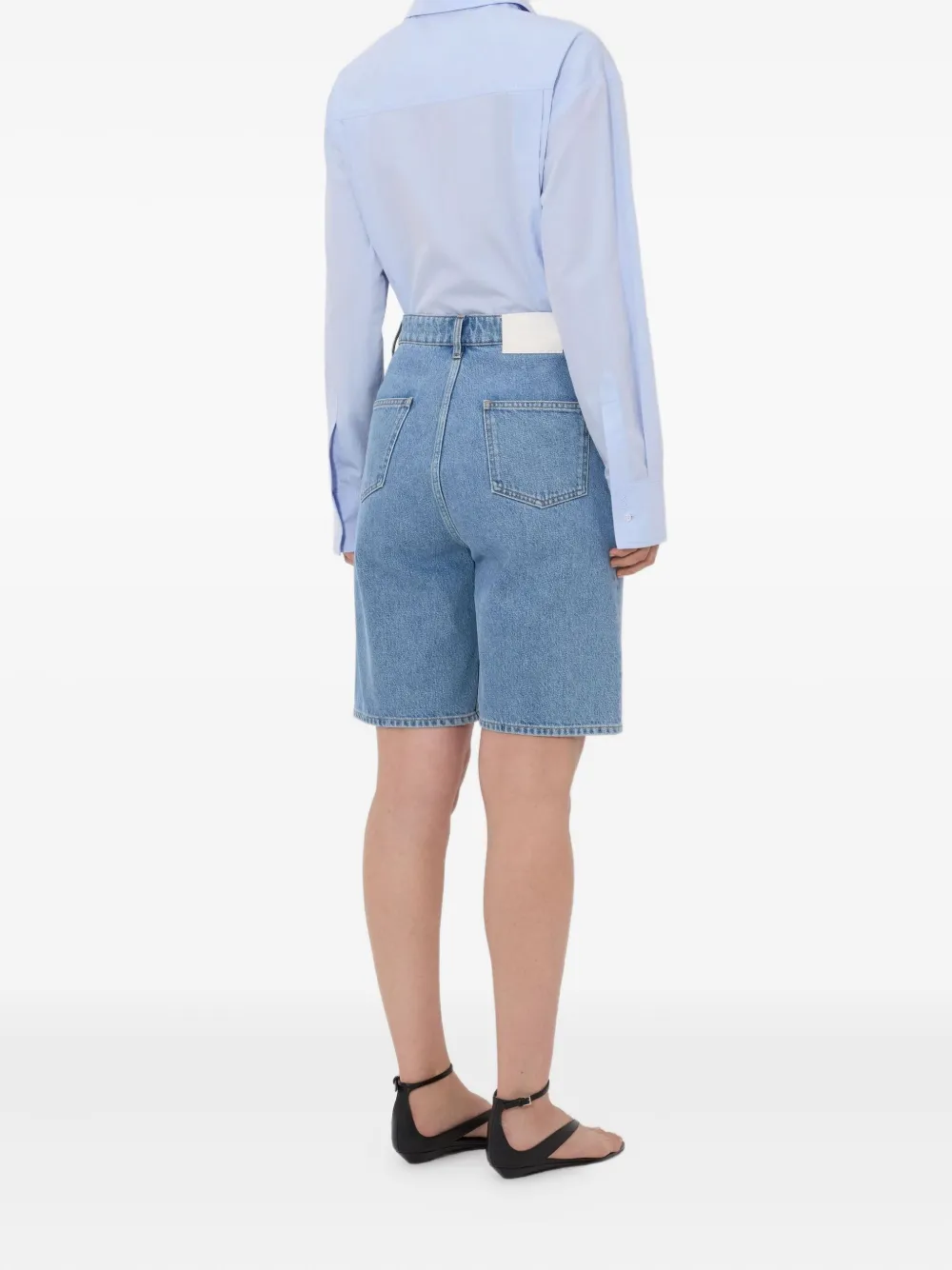 LouLou de Saison Isu Lds shorts met vijf zakken en rits Blauw