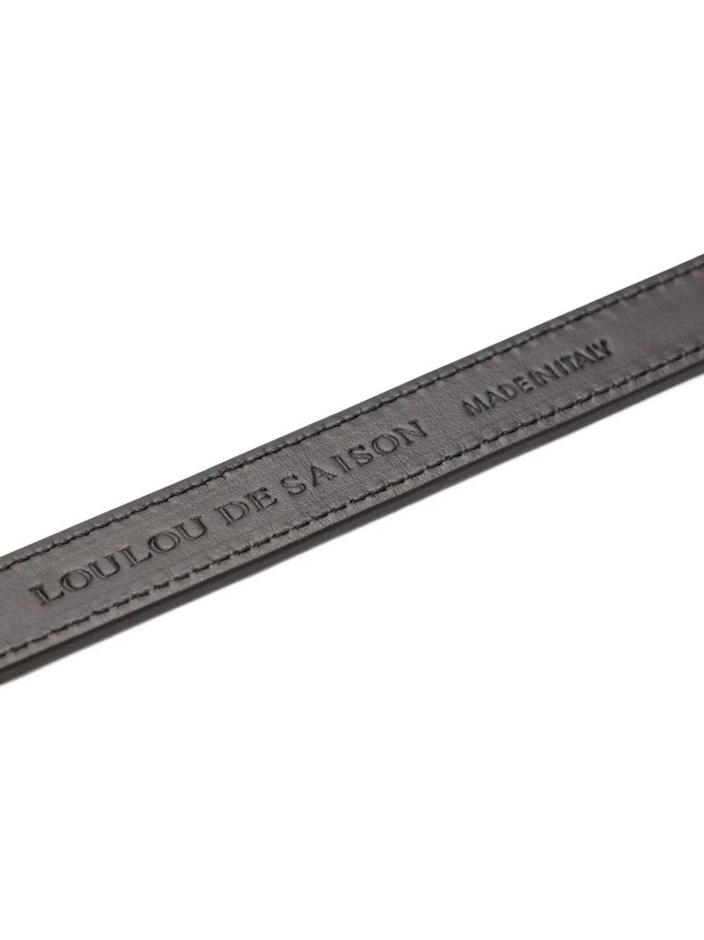 LouLou de Saison Ceylon riem met reliëf en textuur Zwart