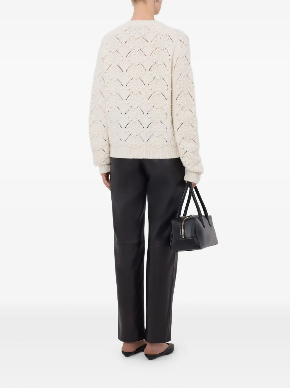 LouLou de Saison Bach gehaakt vest met knopen Beige