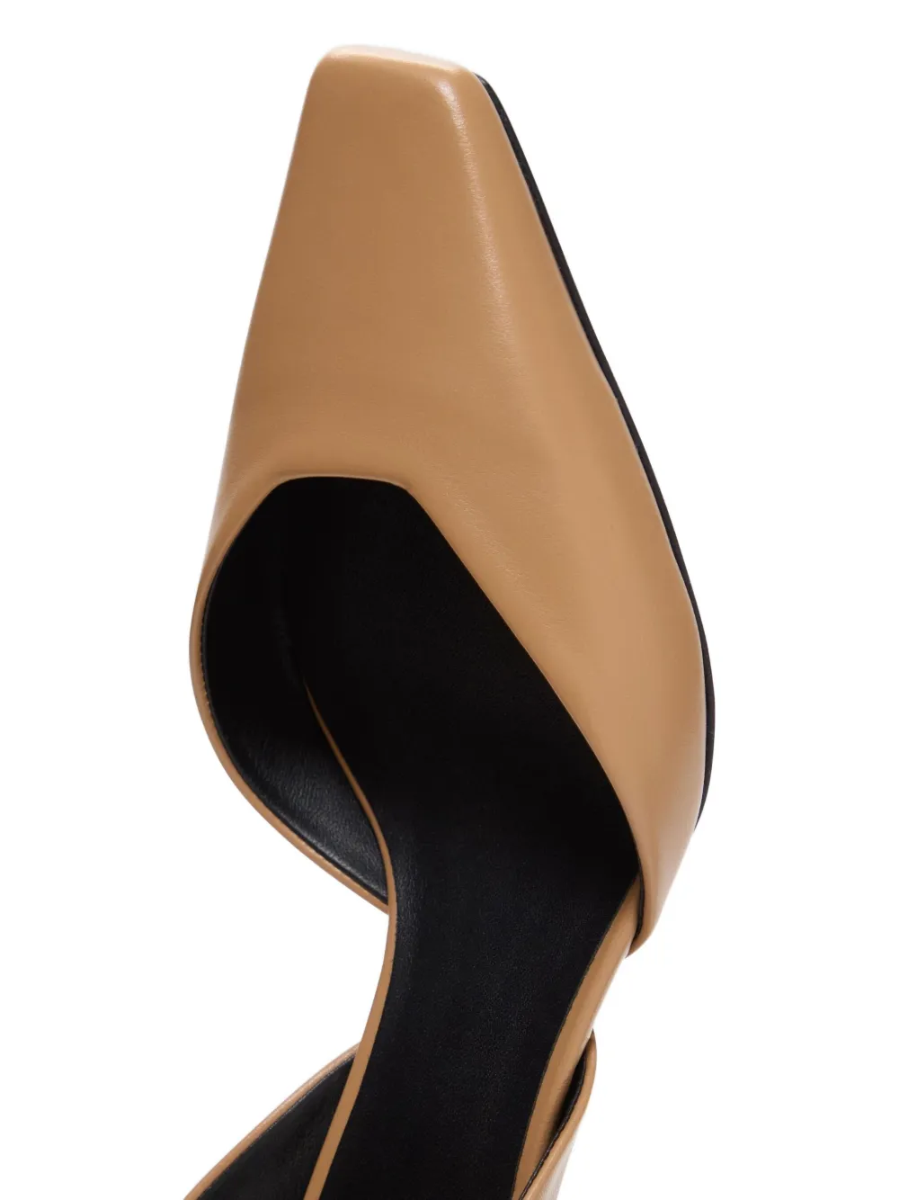 LouLou de Saison Slingback pumps met vierkante neus Beige