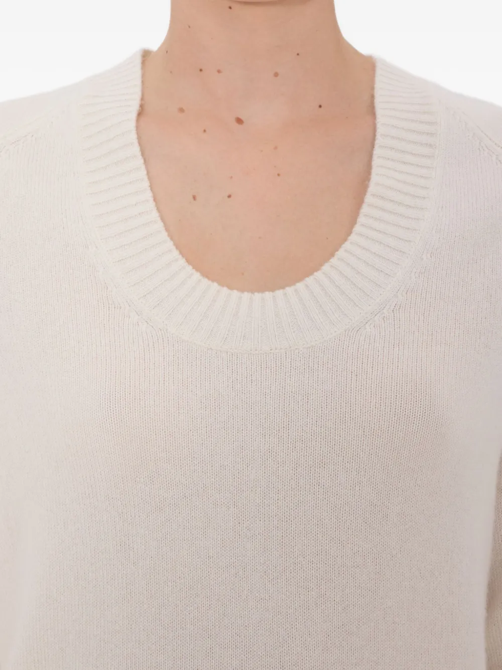 U-Neck Ribbed Sweater