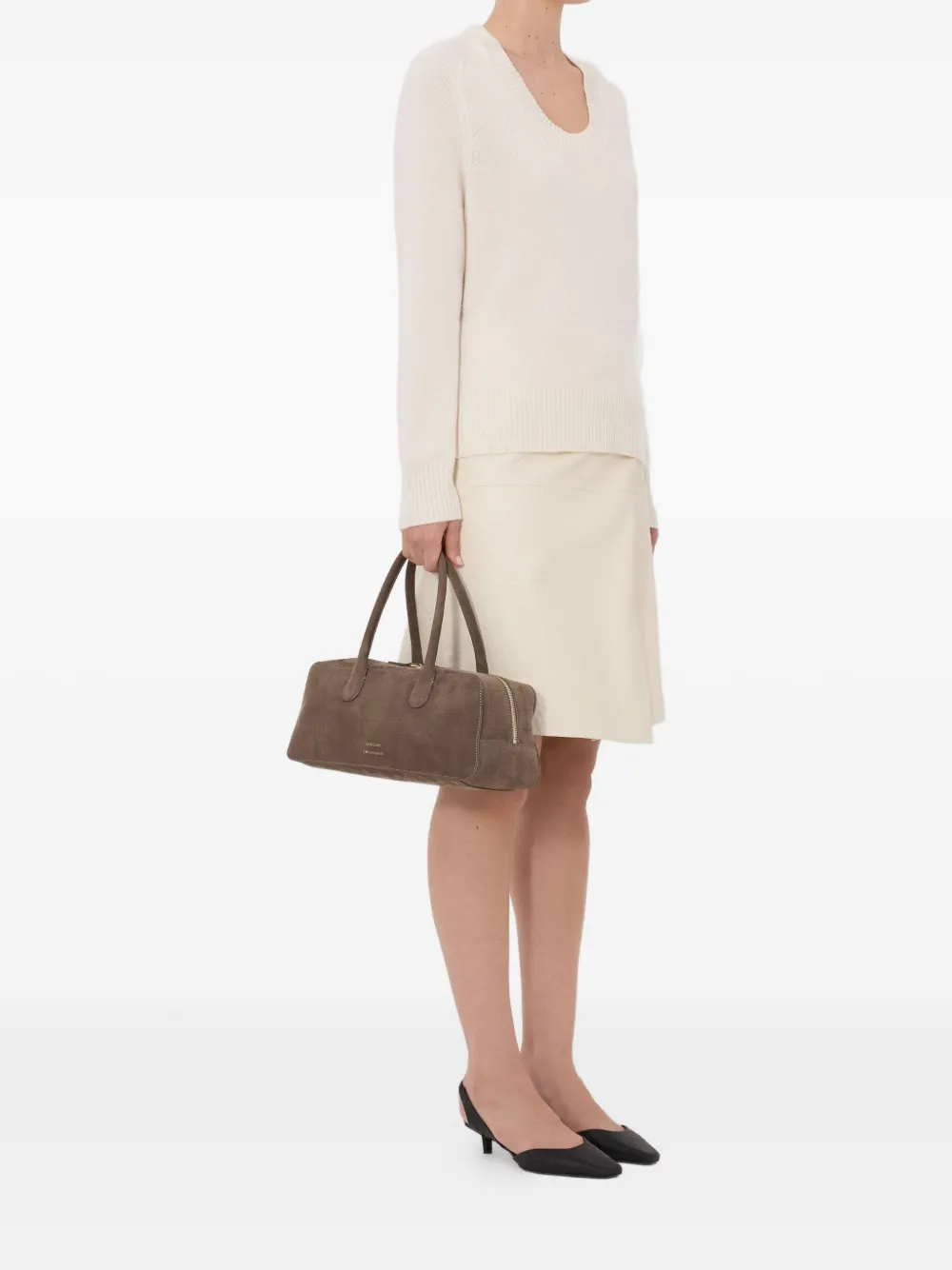 U-Neck Ribbed Sweater