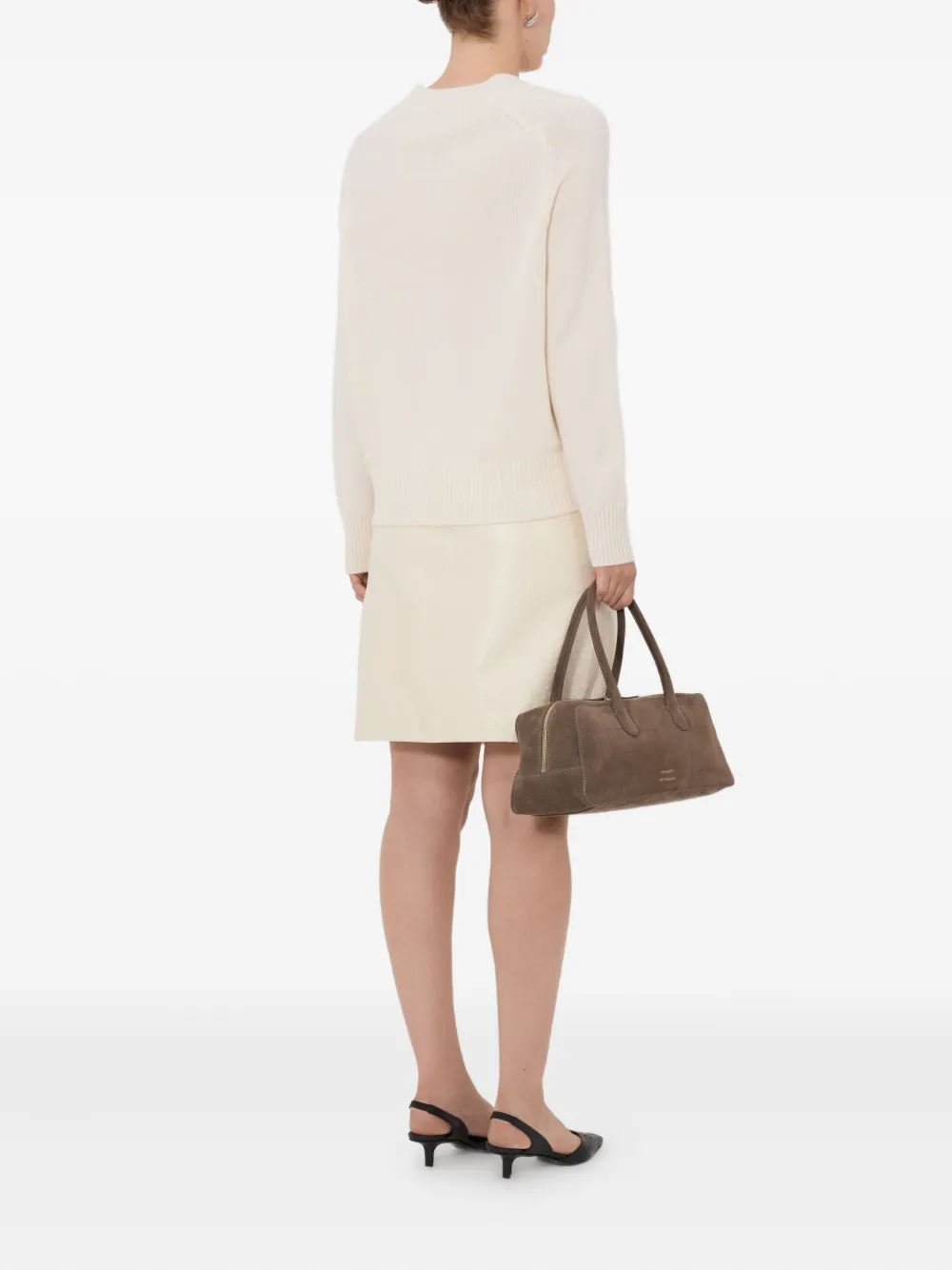 U-Neck Ribbed Sweater