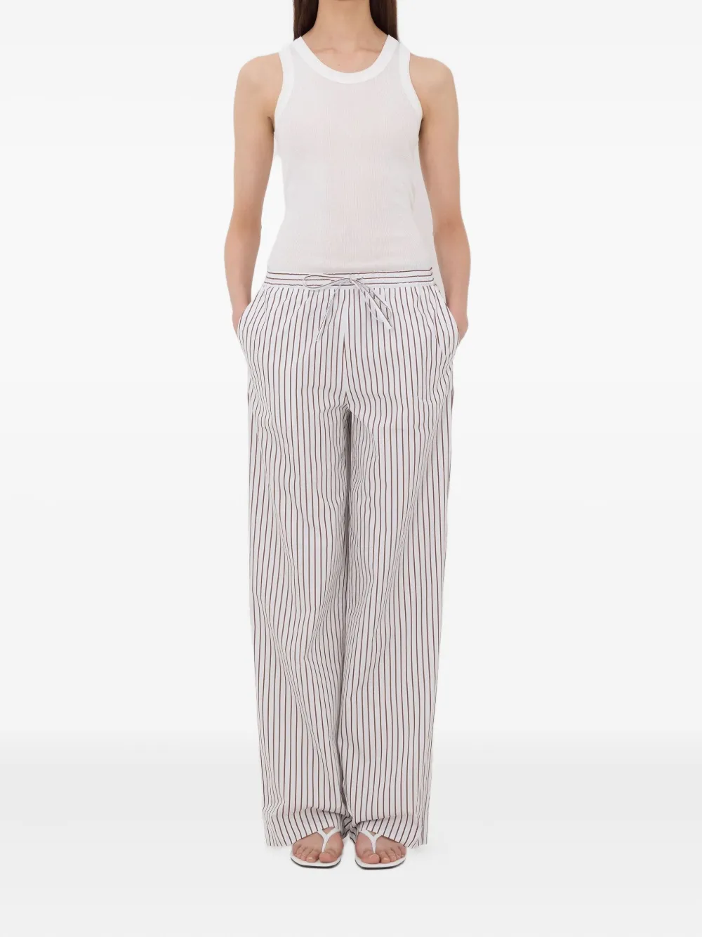 Striped Elasticated Cisco Trousers