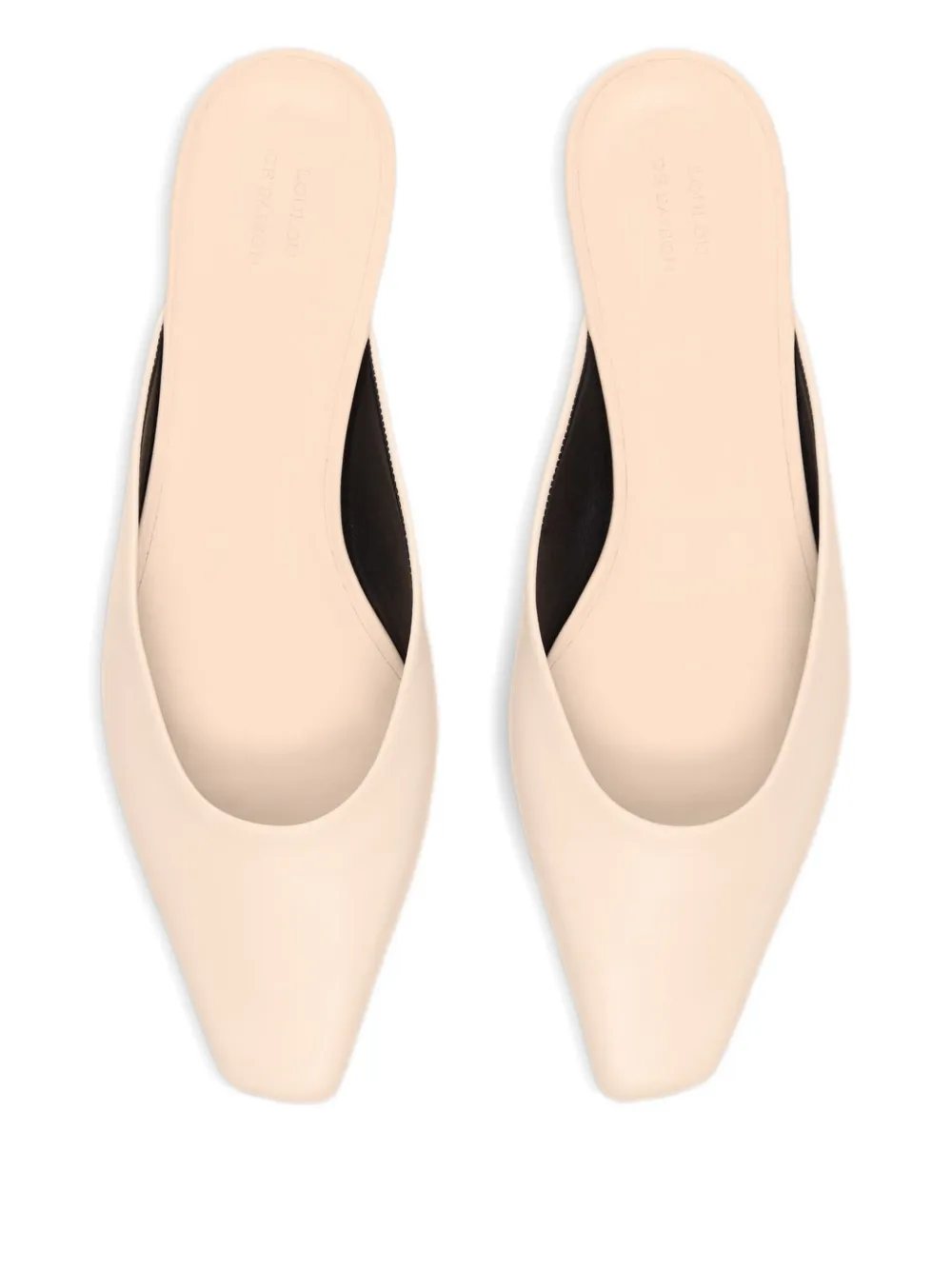 Loulou De Saison Diane Square Toe Mules In Neutral