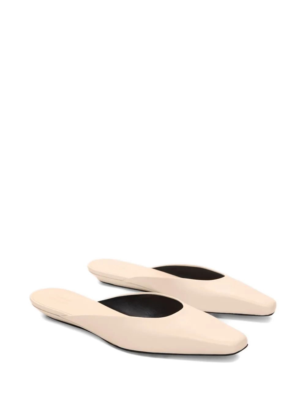 Loulou De Saison Diane Square Toe Mules In Neutral
