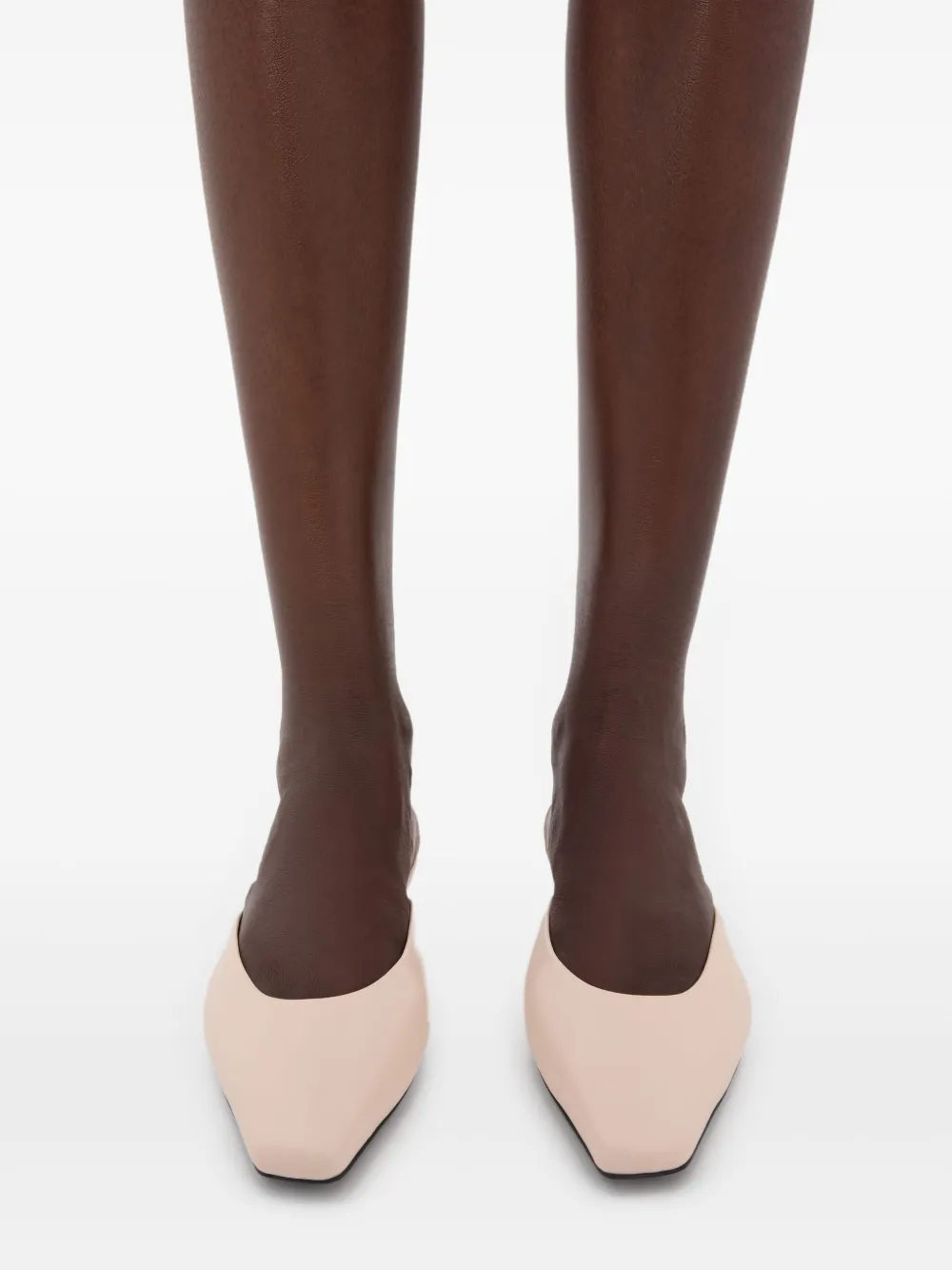 Loulou De Saison Diane Square Toe Mules In Neutral