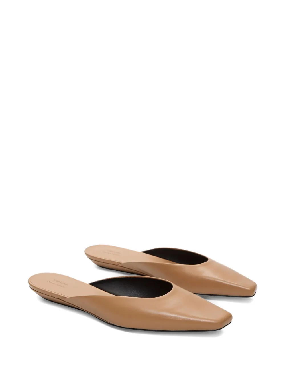 Loulou De Saison Diane Square Toe Mules In Neutral