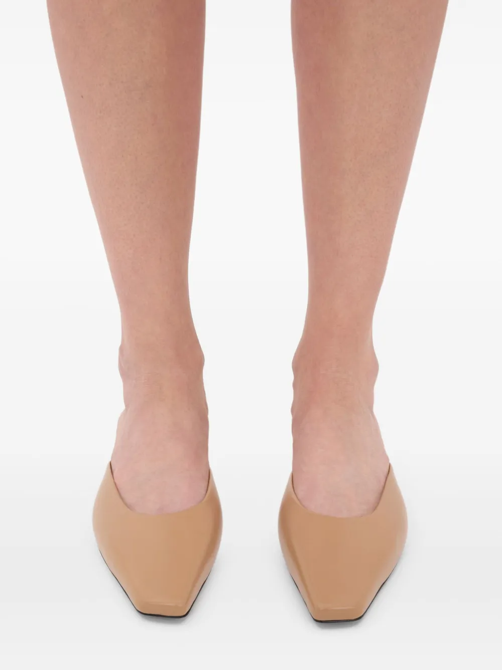 Loulou De Saison Diane Square Toe Mules In Neutral