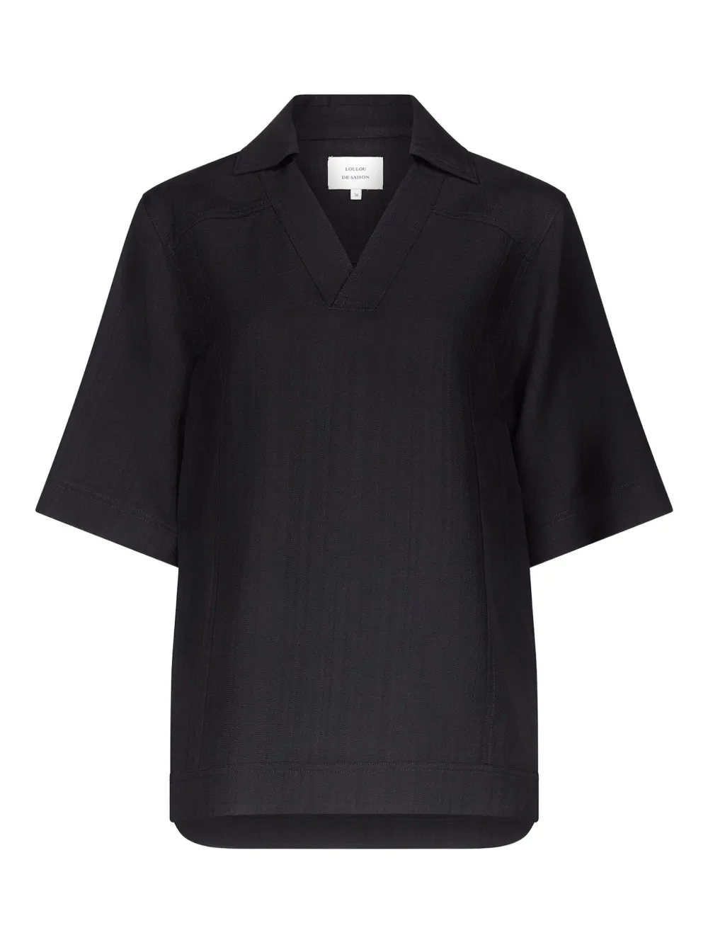 LouLou de Saison Top Ermo con scollo aperto - Nero