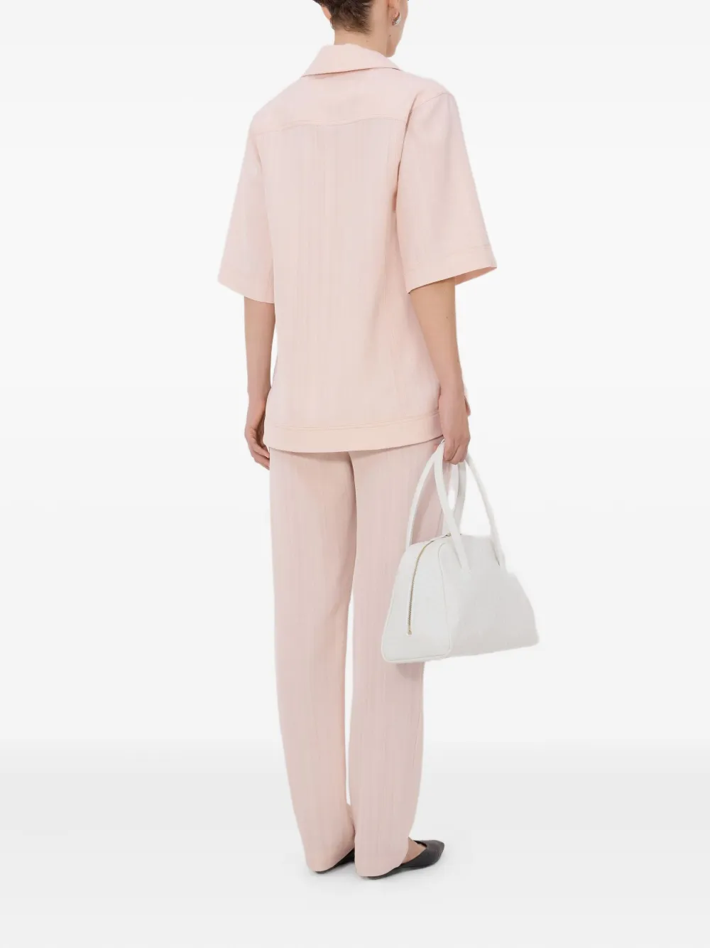 LouLou de Saison Ermo top met open hals Roze