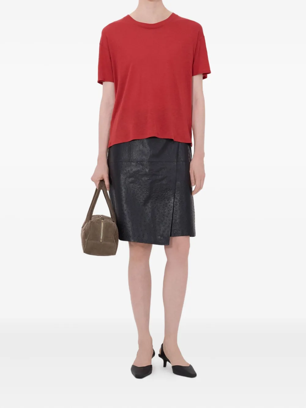 LouLou de Saison Ezra Lds geribbeld T-shirt Rood