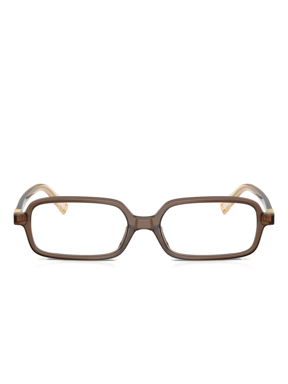 Miu Miu Eyewear lunettes de vue à monture rectangulaire | marron | Image 1