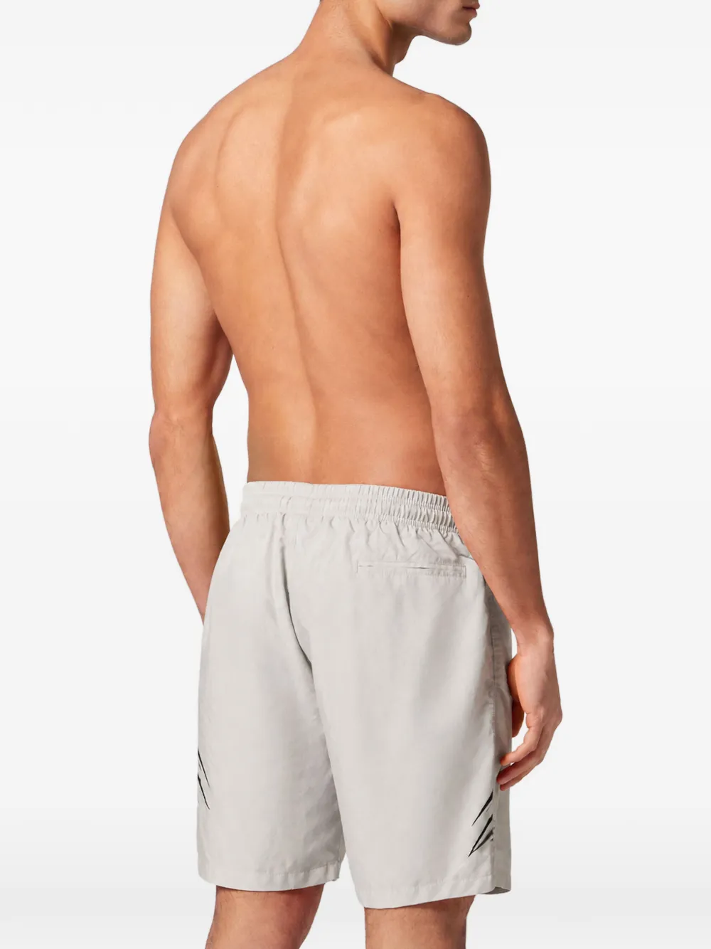 Plein Sport logo-print ripstop swimming shorts Grijs
