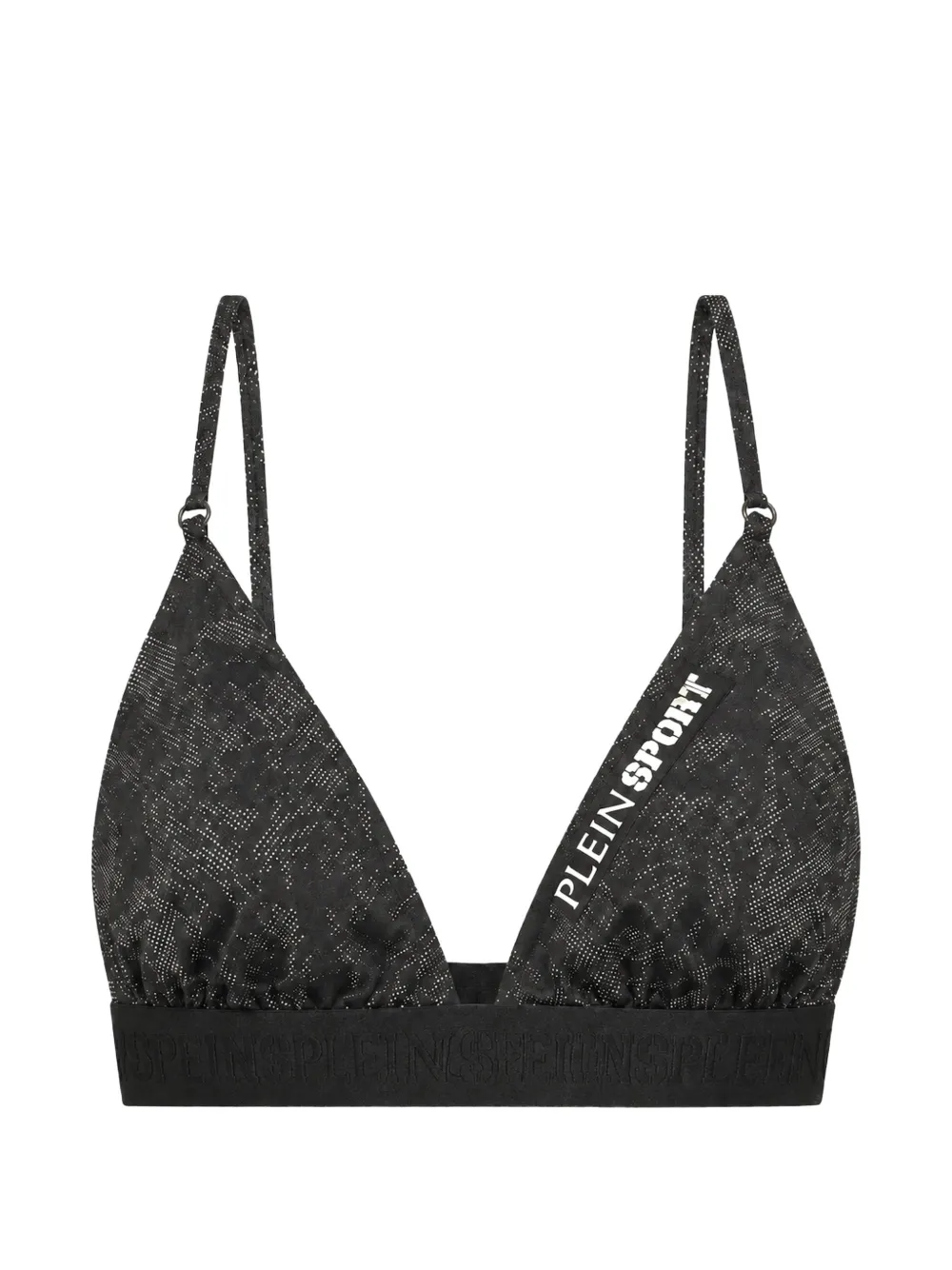 Plein Sport Roar triangle bikini top - Nero