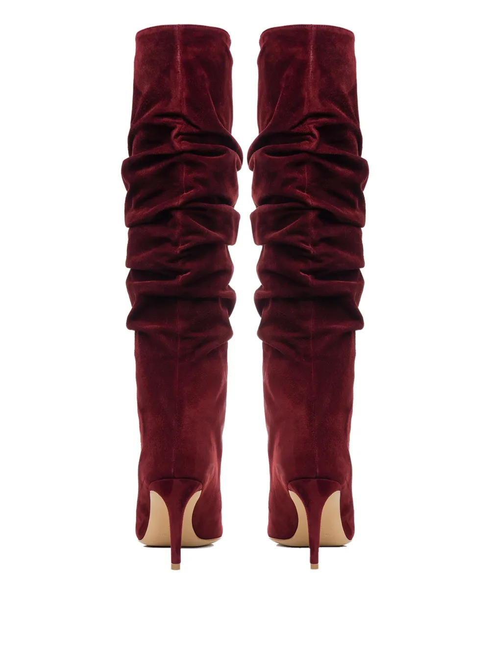 Ginissima 80mm Eva Slouchy Leather Boots In Red