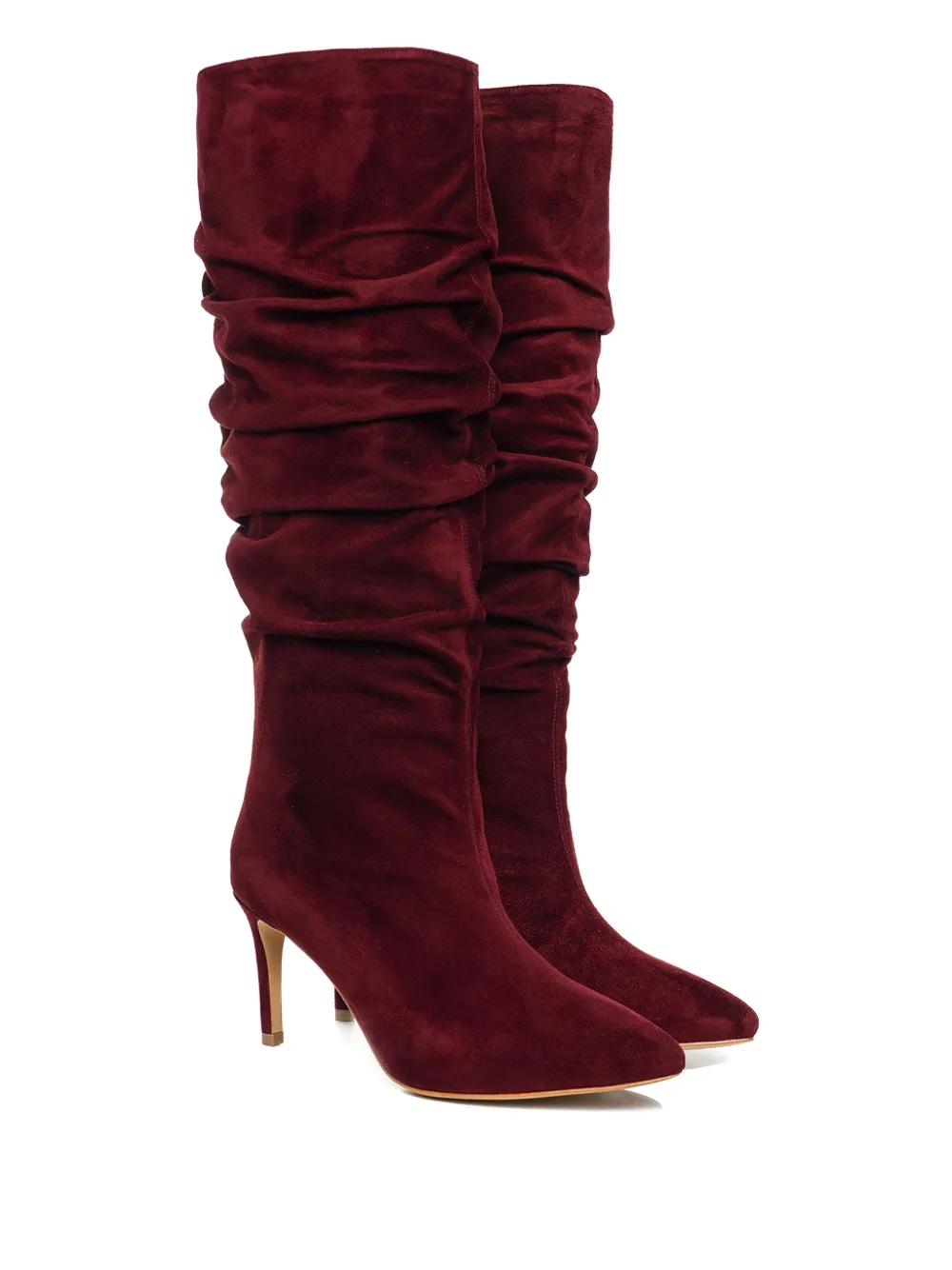 Ginissima 80mm Eva Slouchy Leather Boots In Red