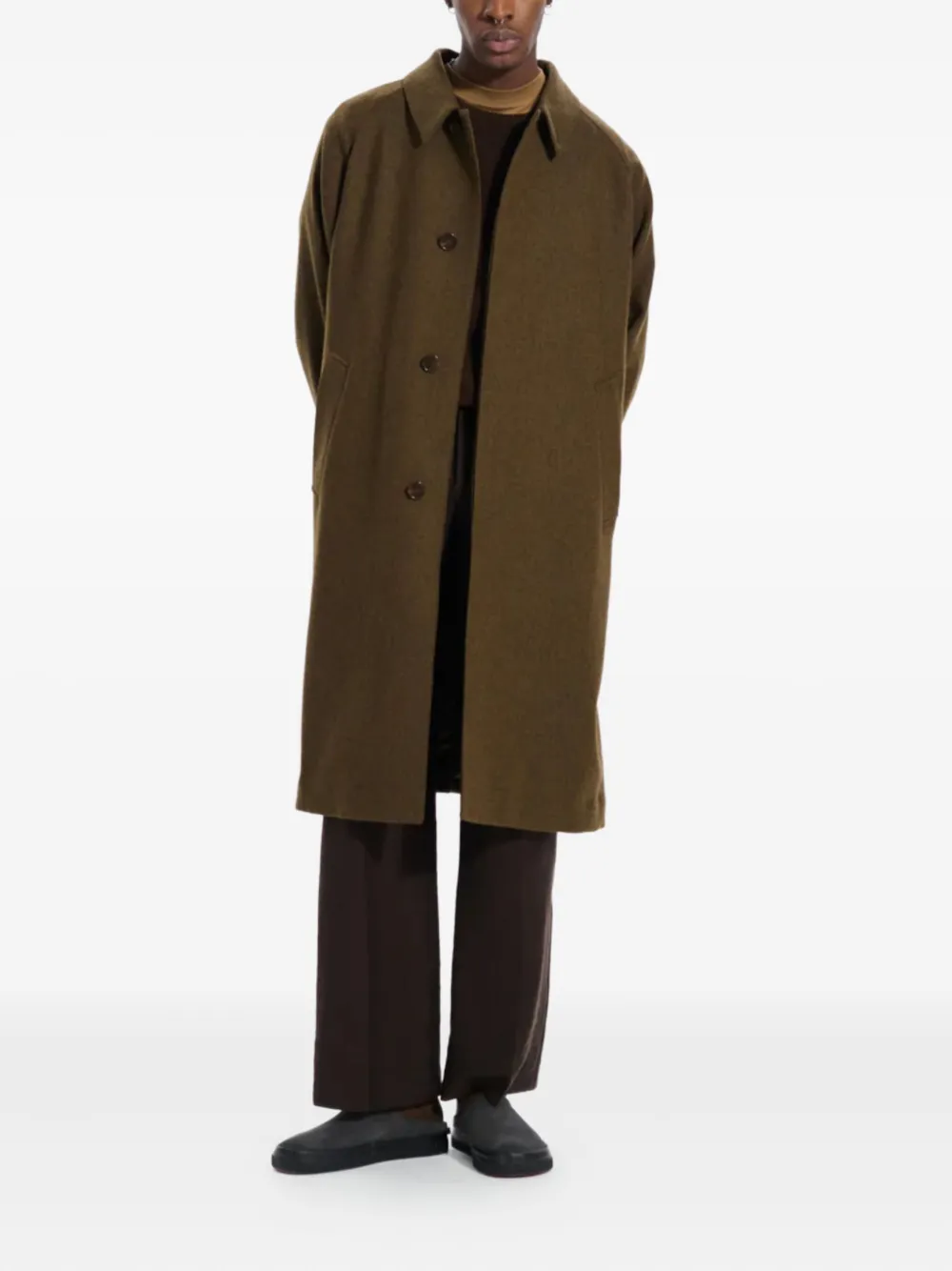 Mackintosh Roxburgh Wool Riding Coat In Brown