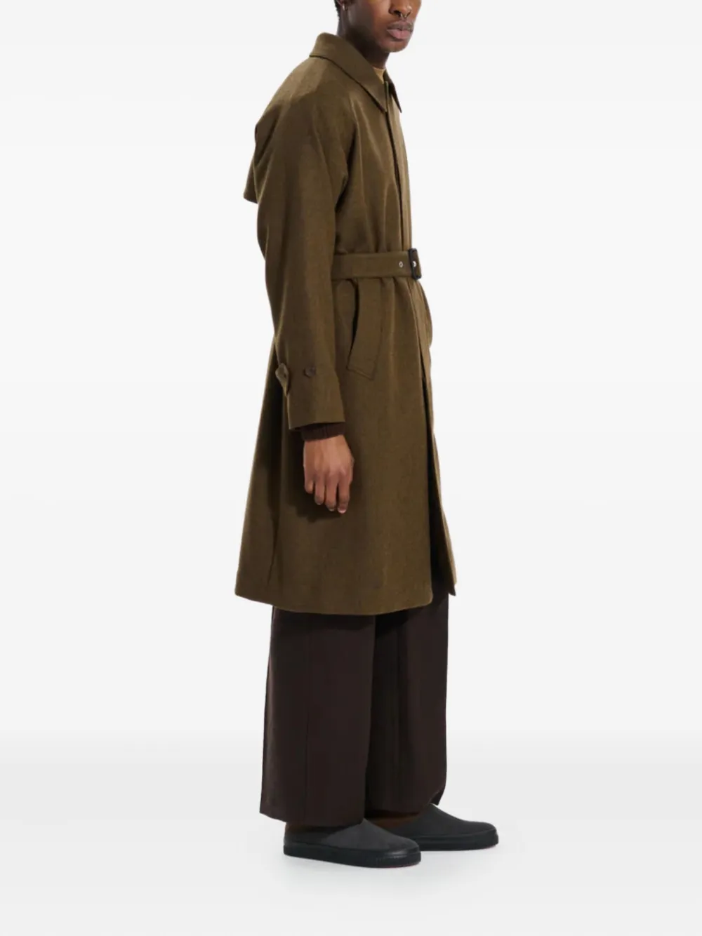 Mackintosh Roxburgh Wool Riding Coat In Brown