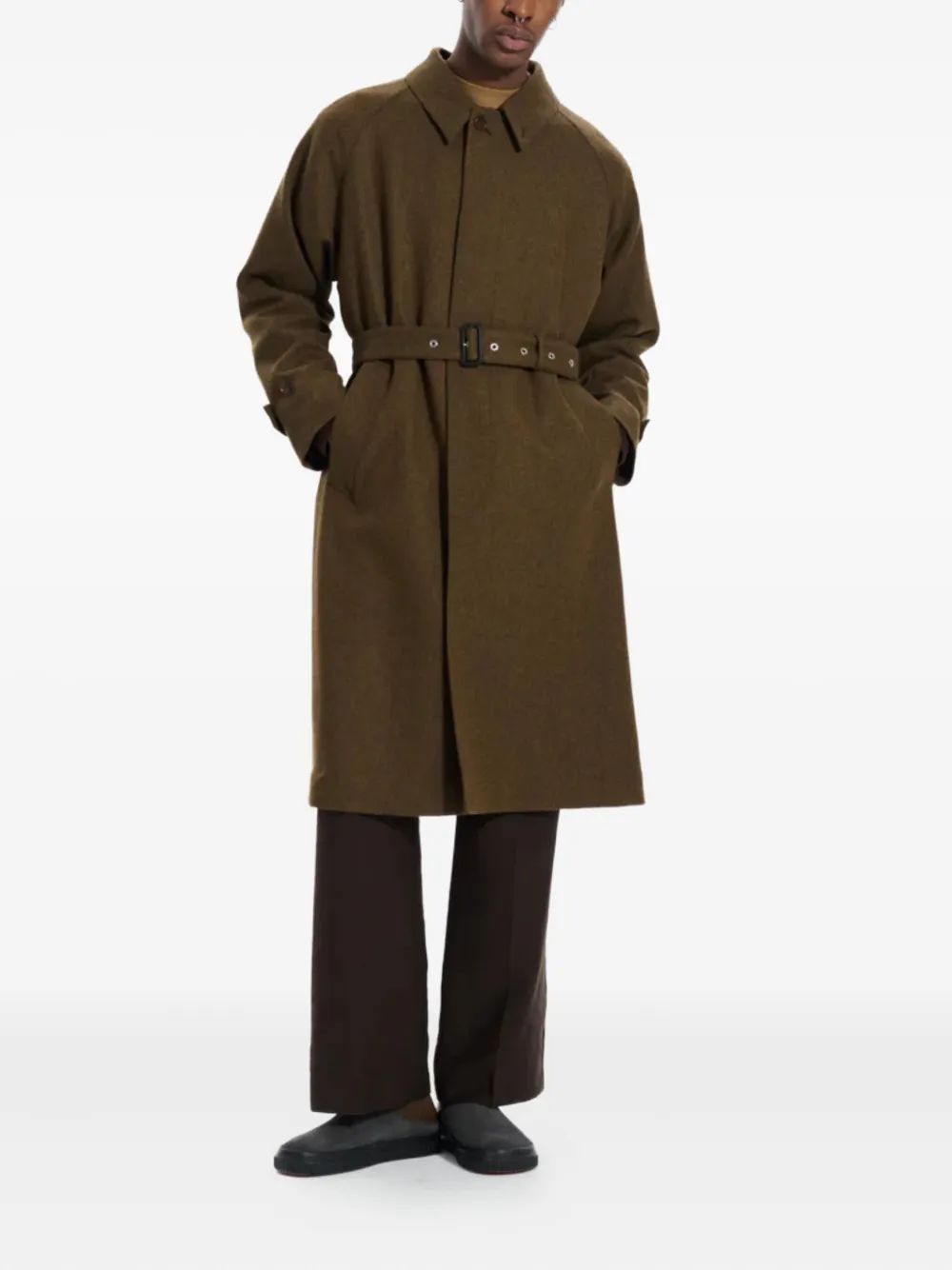 Mackintosh Roxburgh Wool Riding Coat In Brown