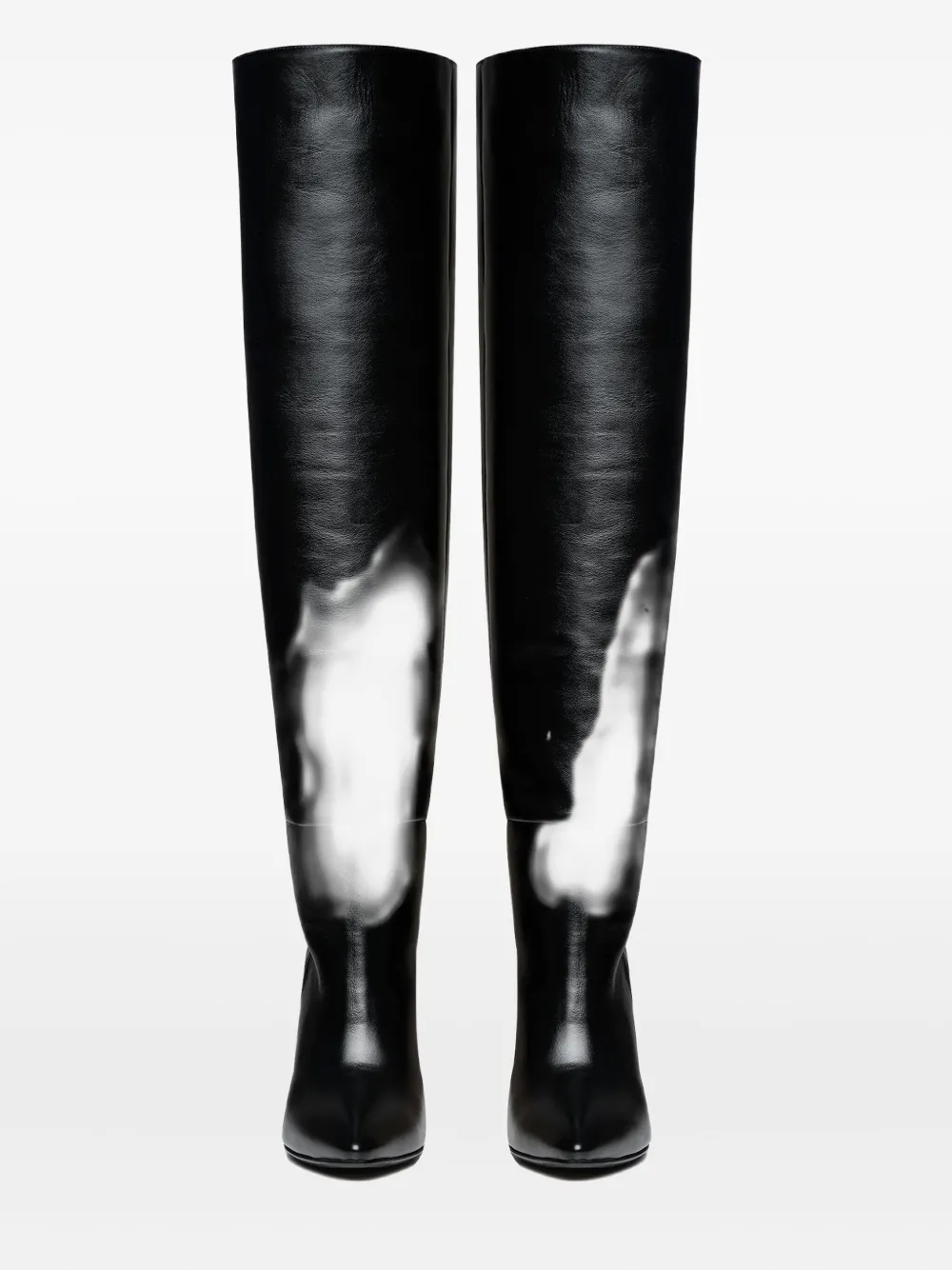 Ginissima 95mm Leather Boots In Black