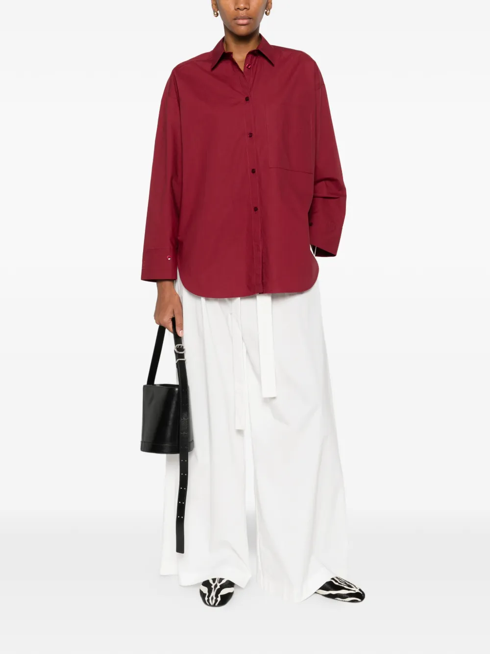By Malene Birger chest-pocket long-sleeve shirt - Rood