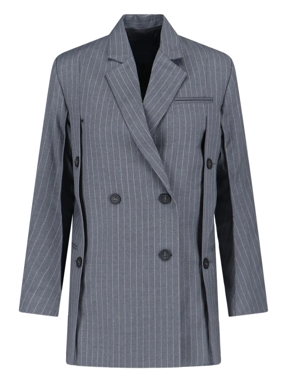 Eudon Choi Beatrice pinstripe double-breasted blazer | Grey | Image 1