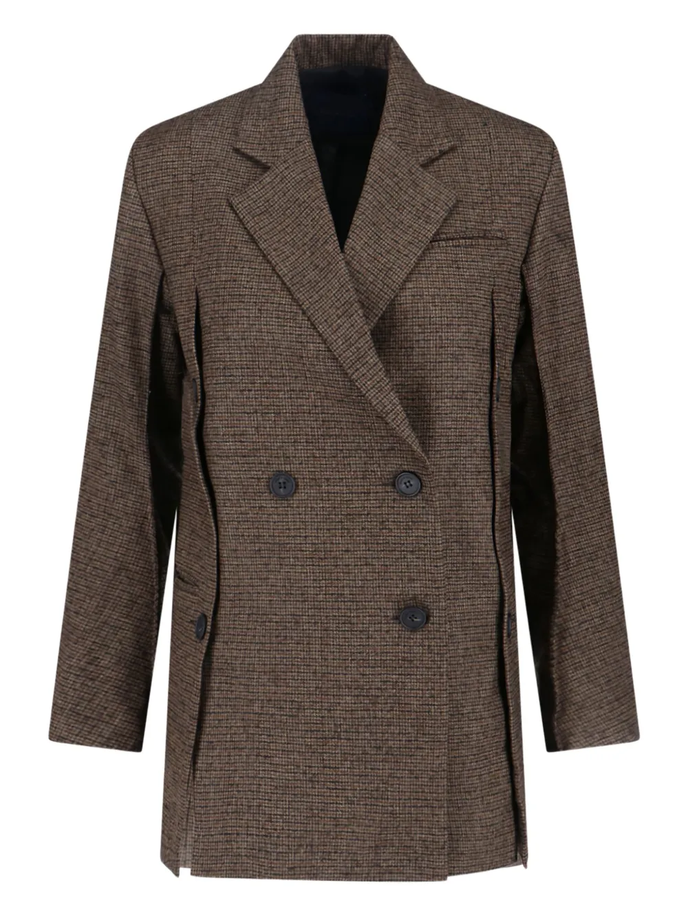 Eudon Choi Beatrice double-breasted check blazer | Brown | Image 1