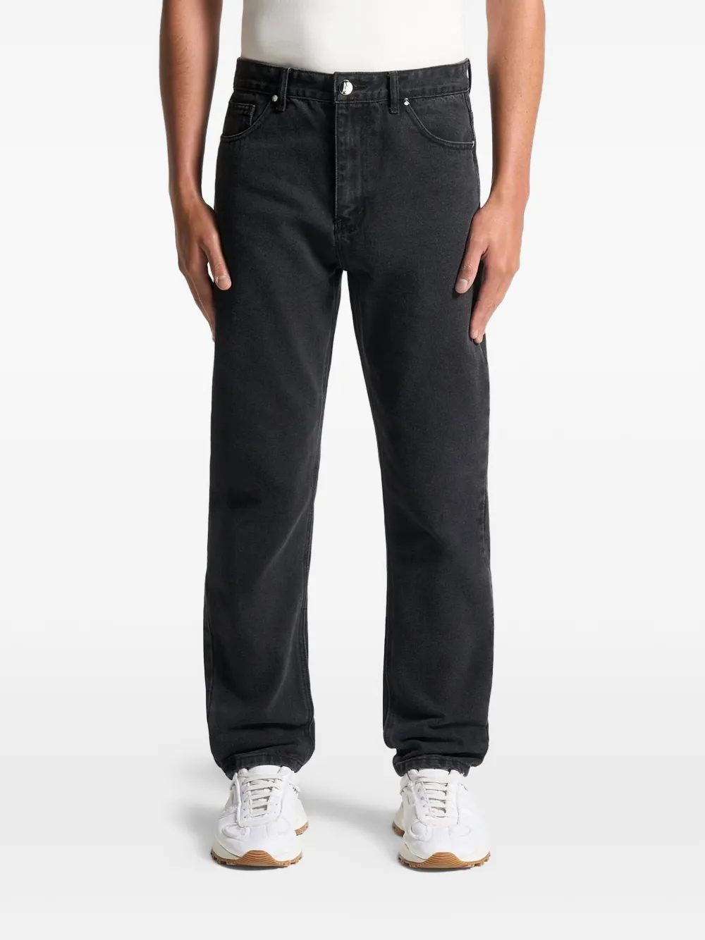 Manière De Voir bel-loops pocket jeans Zwart